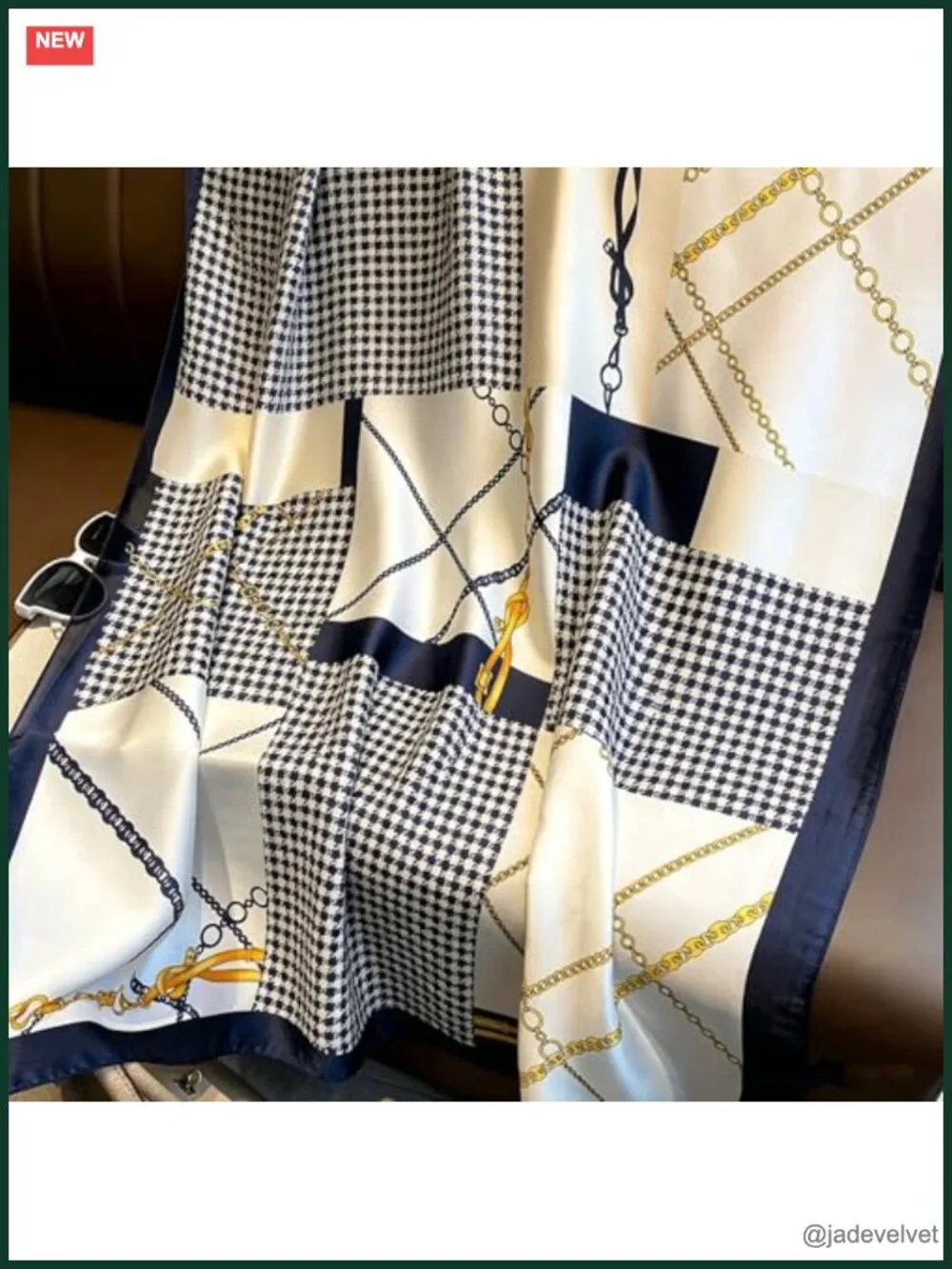 Luxury Silk Scarf - Lightweight Fashion Shawl Wrap Satin